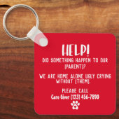 Nicht binäre Begleiter-Notfall-Personalisierter Sc Schlüsselanhänger (Vorderseite)