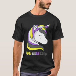 Nicht binäre Einhorn-LGBT-LGBT-Flag Gende T-Shirt
