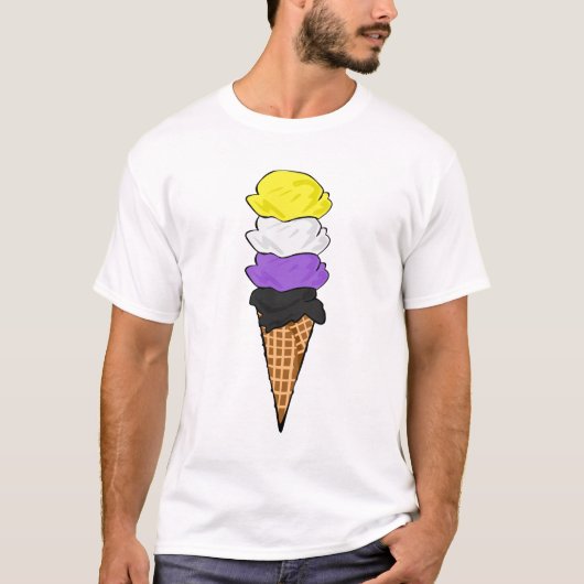 Nicht binäre Eiscreme T-Shirt (Vorderseite)