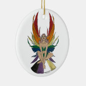 Nicht-binäre Fee Keramik Ornament (Rechts)