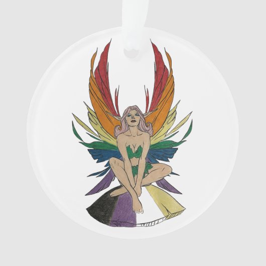 Nicht-binäre Fee Ornament (Vorderseite)