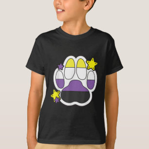 Nicht binäre Fellpfote Lgbtq Monat Schwulenrechte  T-Shirt