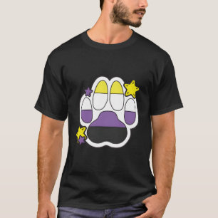 Nicht binäre Fellpfote Lgbtq Monat Schwulenrechte  T-Shirt