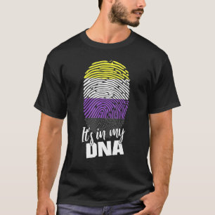 Nicht binäre Fingerabdrücke in meinem DNS-LGBTQ T-Shirt