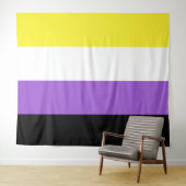 Nicht binäre Flag Extra große LGBT Wandteppich (Beispiel (Horizontal))