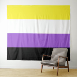 Nicht binäre Flag Extra große LGBT Wandteppich