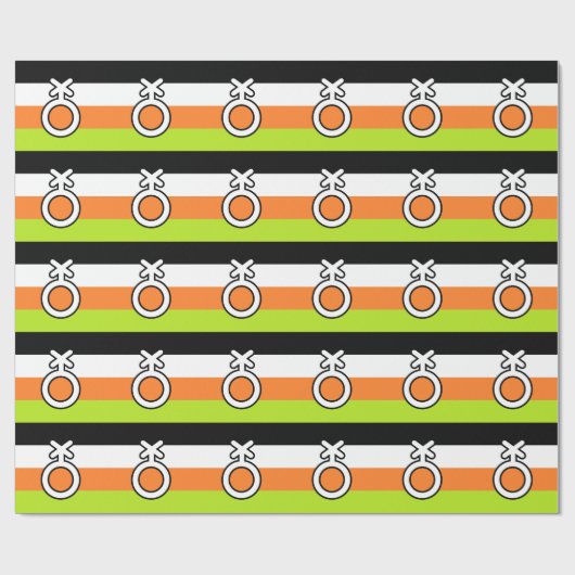 NICHT BINÄRE FLAG UND SYMBOL GESCHENKPAPIER (Flach)