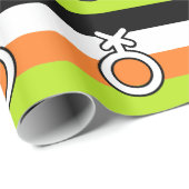 NICHT BINÄRE FLAG UND SYMBOL GESCHENKPAPIER (Rolleneckpunkt)