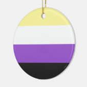 Nicht-Binäre Flagge Keramik Ornament (Links)
