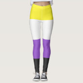 Nicht binäre Flagge Leggings (Vorderseite)