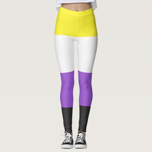 Nicht binäre Flagge Leggings (Vorderseite)