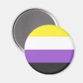 Nicht binäre Flagge Magnet (Vorderseite/Rückseite)