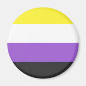Nicht binäre Flagge Magnet (Vorne)