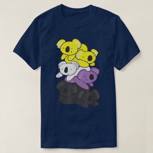 Nicht binäre Flagge, nicht binär, LGBTQ Koala T-Shirt (Design vorne)