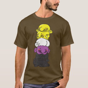Nicht binäre Flagge Nicht binärer Prix LGBTQ Blobf T-Shirt