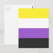 Nicht binäre Flagge Postkarte (Vorne/Hinten)