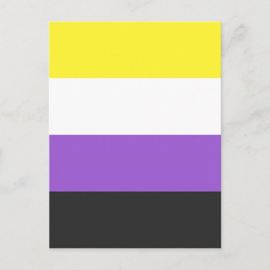 Nicht binäre Flagge Postkarte (Vorderseite)