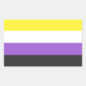 Nicht binäre Flagge Rechteckiger Aufkleber (Vorderseite)