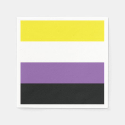 Nicht binäre Flagge Serviette (Vorderseite)