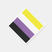 Nicht binäre Flagge Serviette (Ecke)