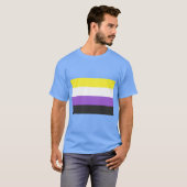 Nicht binäre Flagge T-Shirt (Vorne ganz)