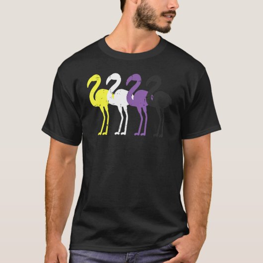 Nicht binäre Flamingo-Flag, nicht binär, nb-Flag A T-Shirt (Vorderseite)