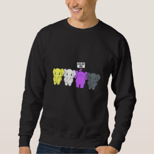 Nicht binäre Genderqueer-Elefanten Sweatshirt