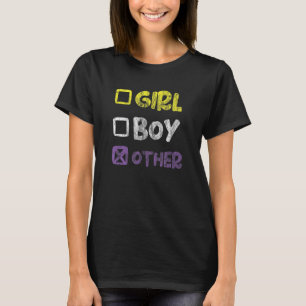 Nicht binäre Girl Boy Andere Flag D T-Shirt