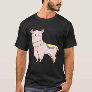 Nicht-Binäre Lama Süße Tier LGBTQIA Alpaka Pride T-Shirt