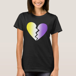 Nicht binäre LGBTQ gebrochenes Herz Valentinstag T-Shirt