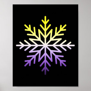 Nicht binäre Lgbtq Snowflake Winterurlaubssaison C Poster