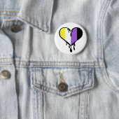Nicht binäre Pride Dripping Heart Button (Beispiel)