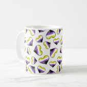 Nicht binäre Pride Flag Hörer Kaffeepause Tasse (Vorderseite Links)