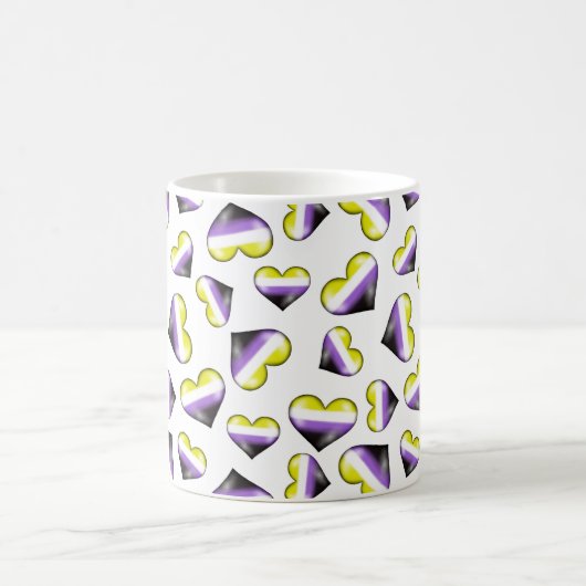 Nicht binäre Pride Flag Hörer Kaffeepause Tasse (Mittel)