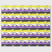 Nicht binäre Pride-Flag mit Textumhüllungspapier Geschenkpapier (Flach)
