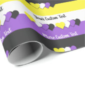 Nicht binäre Pride-Flag mit Textumhüllungspapier Geschenkpapier (Rolleneckpunkt)