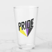 Nicht binäre Pride Glas (Vorderseite)