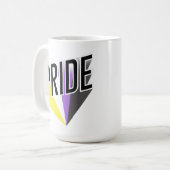Nicht binäre Pride Kaffeetasse (Vorderseite Links)