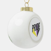 Nicht binäre Pride Keramik Kugel-Ornament (Links)