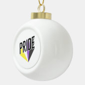 Nicht binäre Pride Keramik Kugel-Ornament (Rechts)
