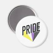 Nicht binäre Pride Magnet (Vorderseite/Rückseite)