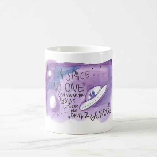 Nicht-binäre Raum-Tasse Kaffeetasse (Mittel)