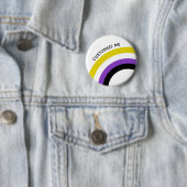 Nicht binäre Regenbogenfarben, nicht binäre Flagge Button (Beispiel)