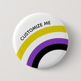 Nicht binäre Regenbogenfarben, nicht binäre Flagge Button