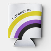 Nicht binäre Regenbogenfarben, nicht binäre Flagge Dosenkühler (Vorderseite)