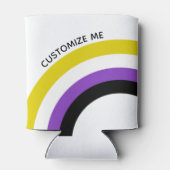 Nicht binäre Regenbogenfarben, nicht binäre Flagge Dosenkühler (Rückseite)