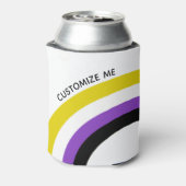 Nicht binäre Regenbogenfarben, nicht binäre Flagge Dosenkühler (Kanne Rückseite)