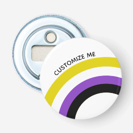 Nicht binäre Regenbogenfarben, nicht binäre Flagge Flaschenöffner