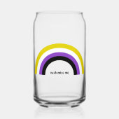 Nicht binäre Regenbogenflagge, nicht binär Dosenglas (Vorderseite)