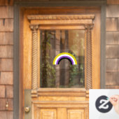 Nicht binäre Regenbogenflagge, nicht binär Fensteraufkleber (Haustür)